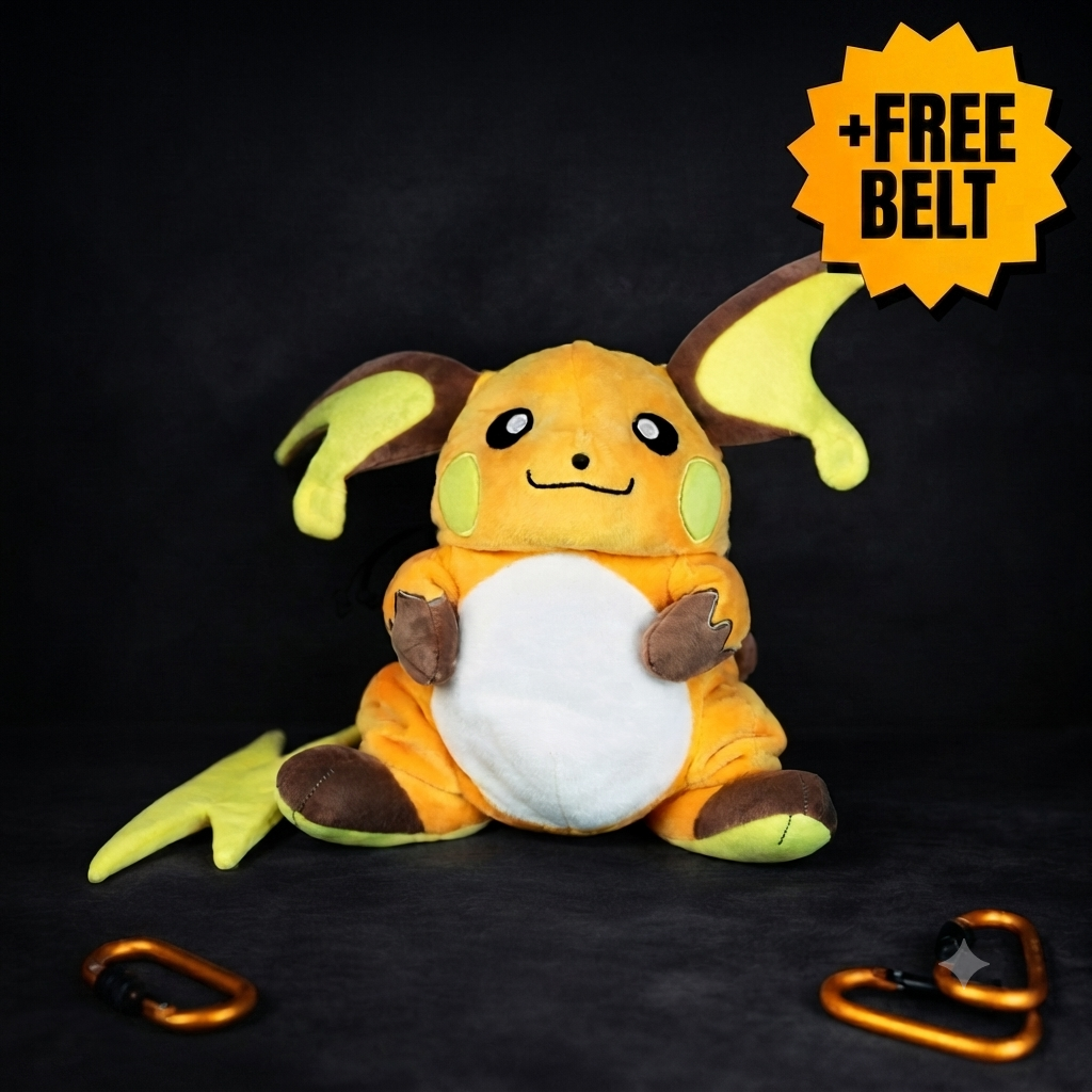 Raichu Chalk Bag – Cute Plush Climbing Chalk Bag