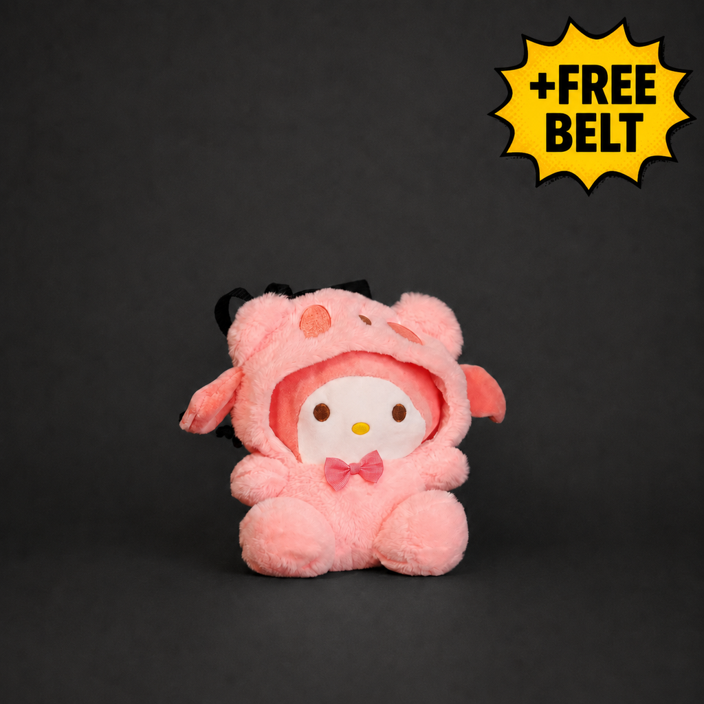 Pink Bunny Plush Climbing Chalk Bag
