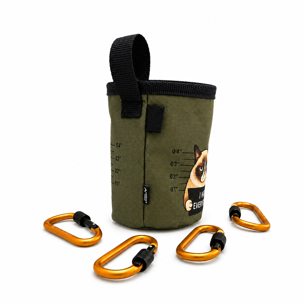 "Grumpy Cat" Climbing Chalk Bag
