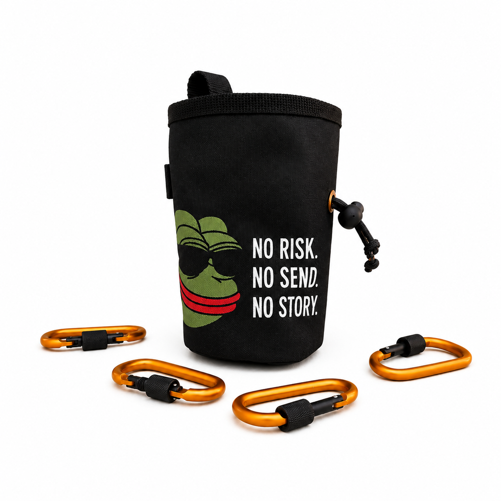 NO RISK. NO SEND. NO STORY. Chalk Bag
