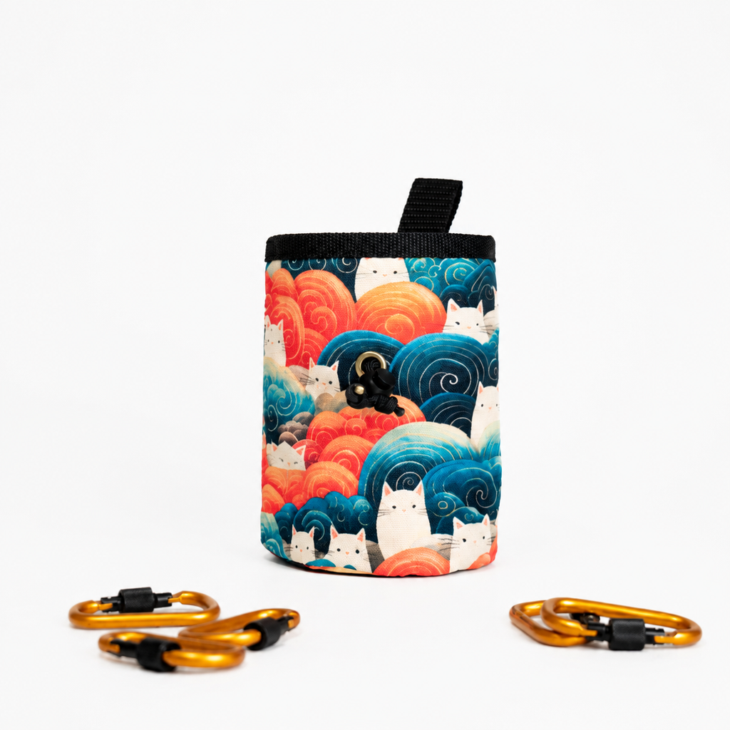 Cats and Waves Chalk Bag