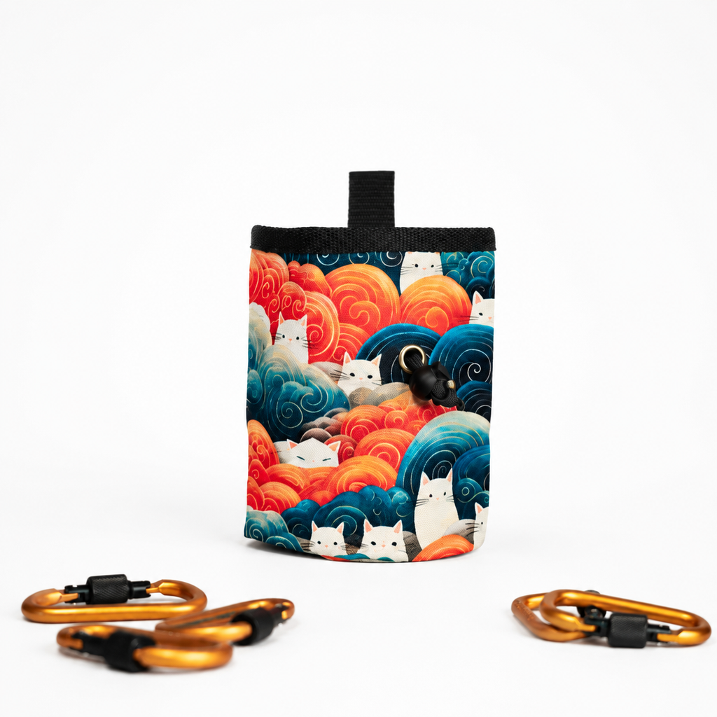 Cats and Waves Chalk Bag