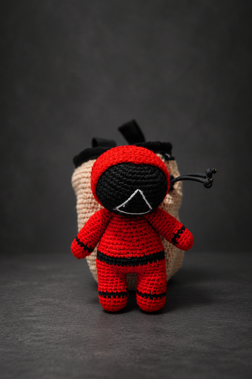 Crochet Squid Game Guard Plush Chalk Bag