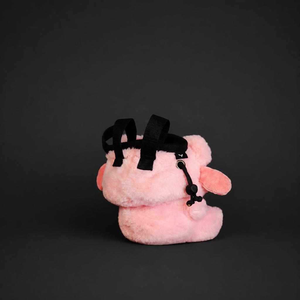 Pink Bunny Plush Climbing Chalk Bag