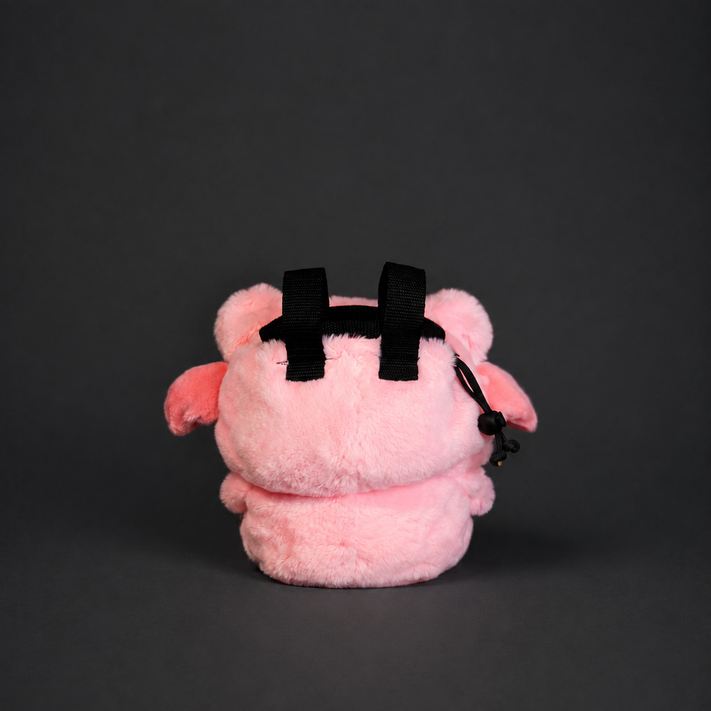 Pink Bunny Plush Climbing Chalk Bag