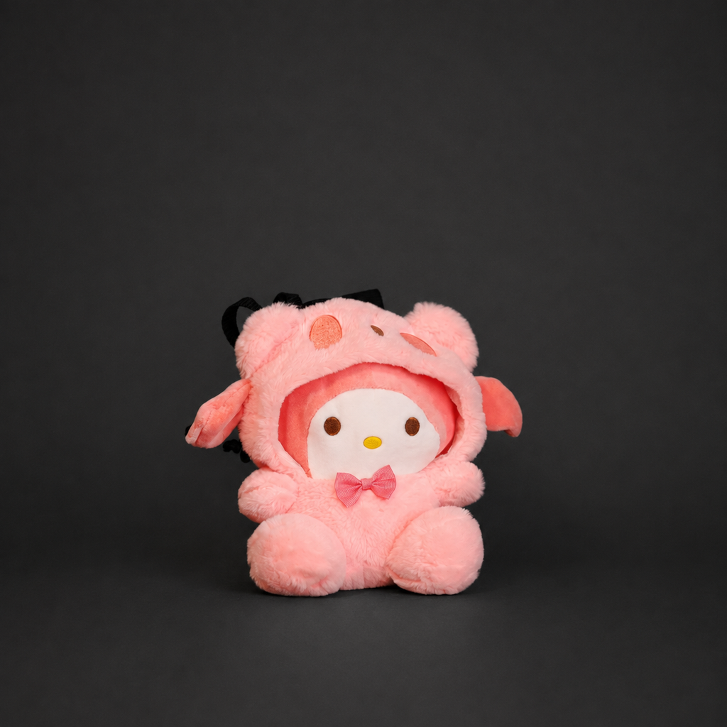 Pink Bunny Plush Climbing Chalk Bag