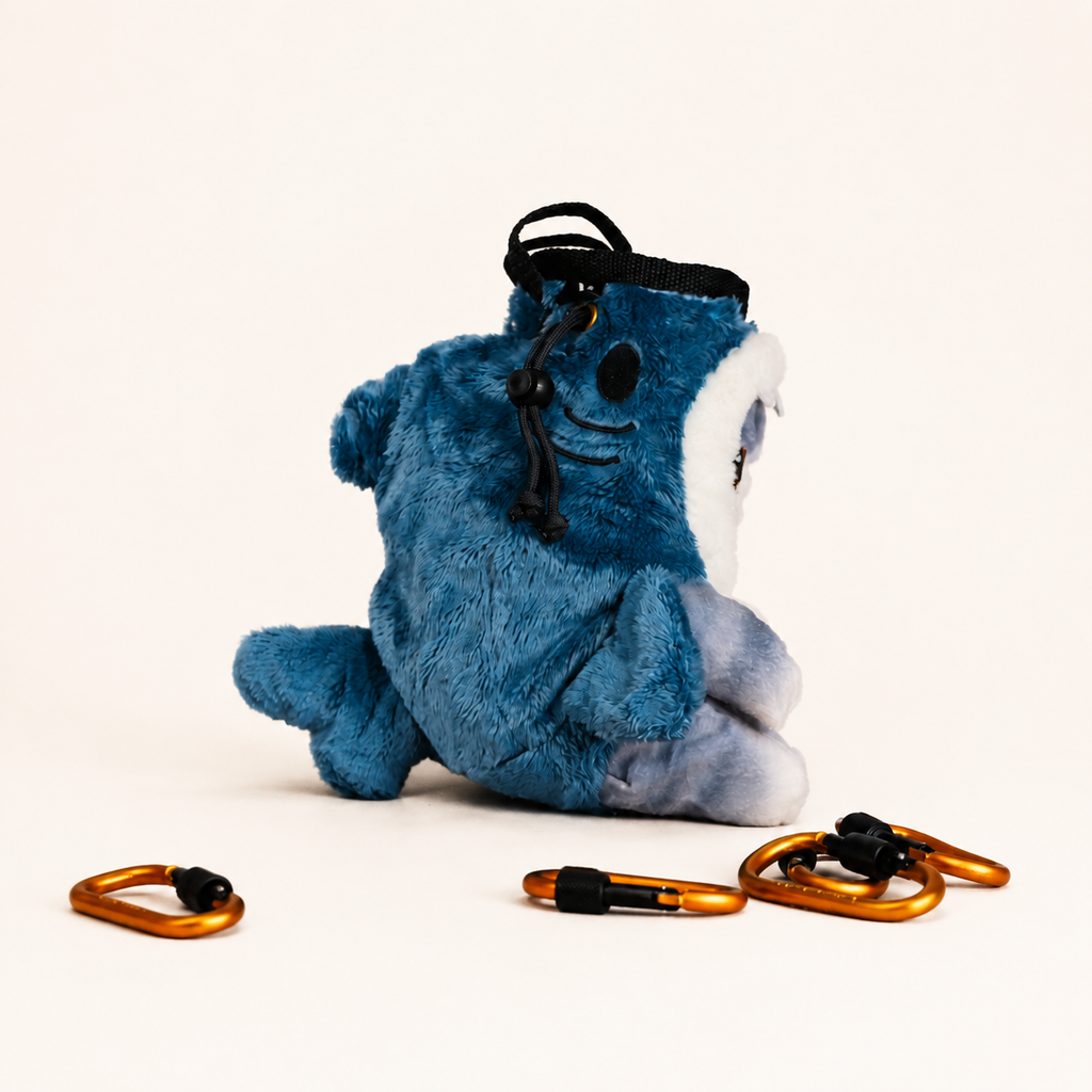 Cute Cat Shark Plush Climbing Chalk Bag