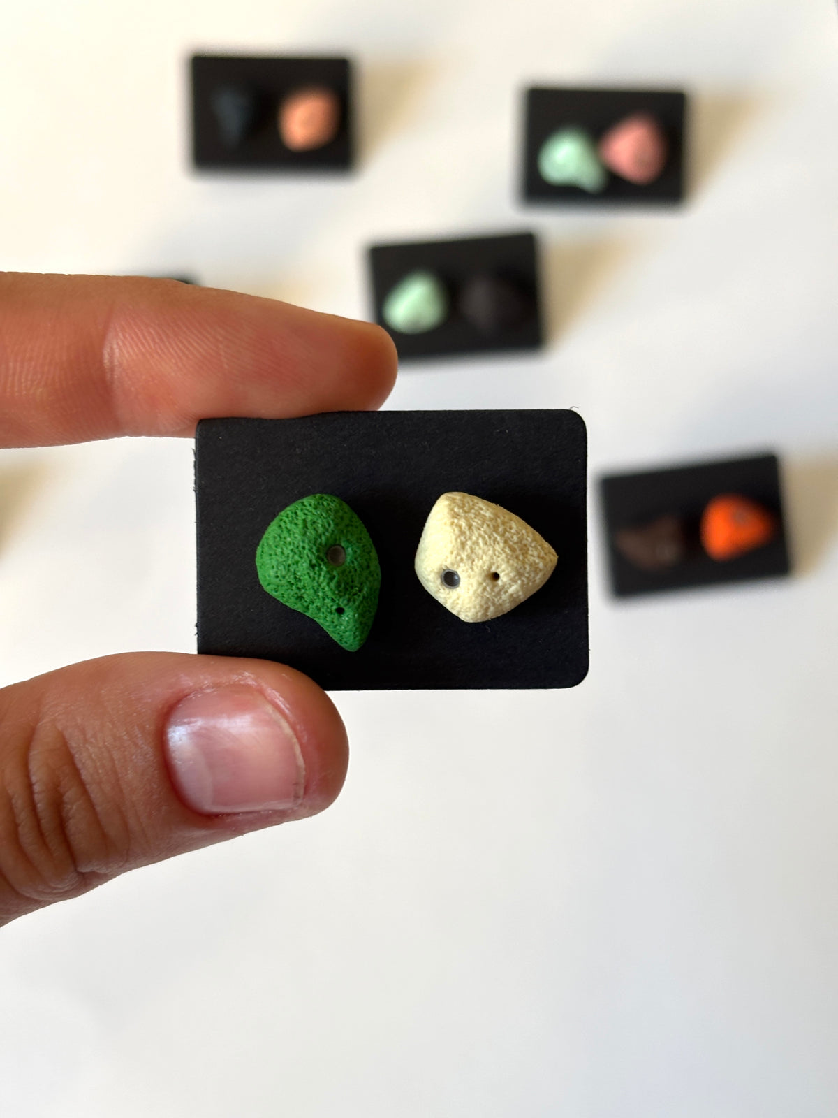 Bouldering Hold Earrings, Rock Climbing Stud Earrings