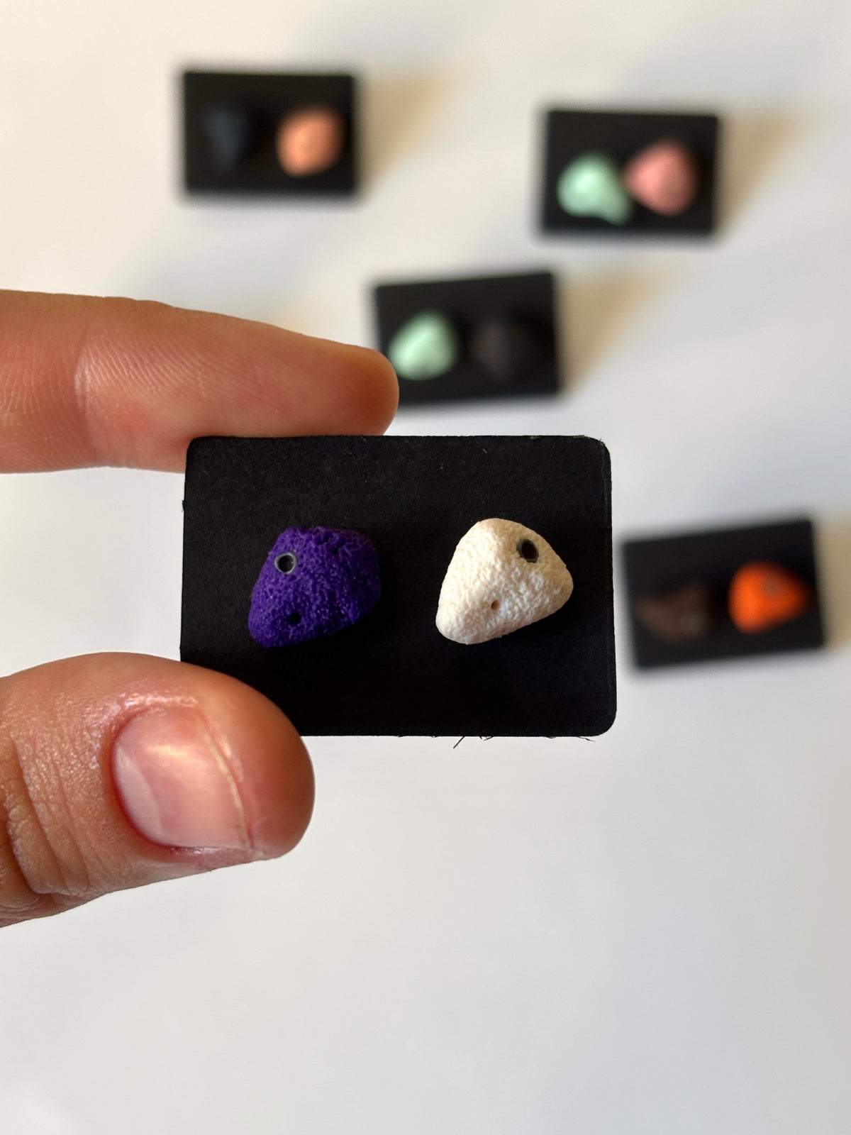 Bouldering Hold Earrings, Rock Climbing Stud Earrings