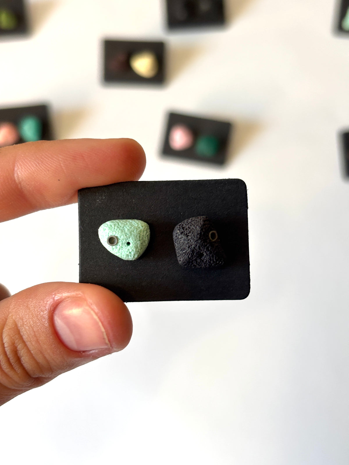 Rock Climbing Hold Earrings, Mini Climbing Hold Studs