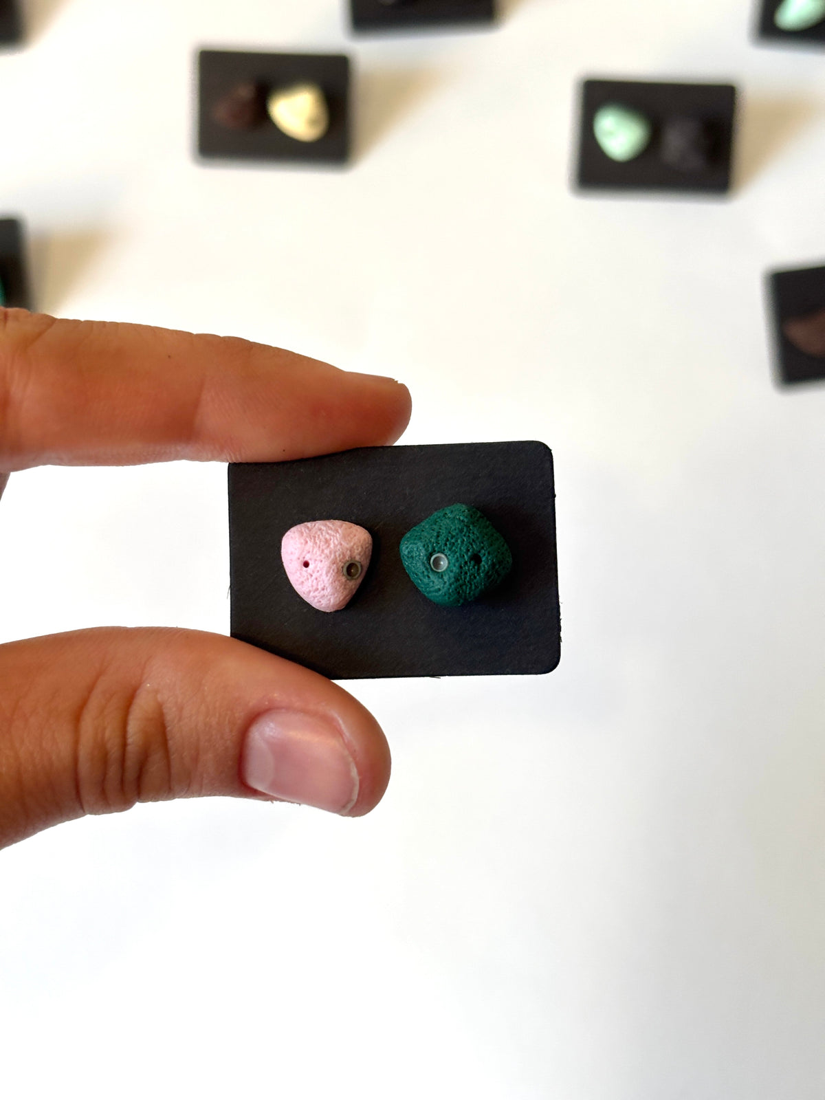 Rock Climbing Hold Earrings, Mini Climbing Hold Studs